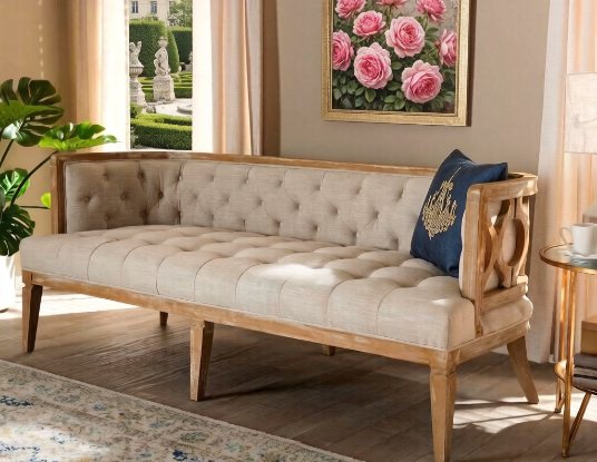 Classic Style Wooden Frame Hotel Sofa
